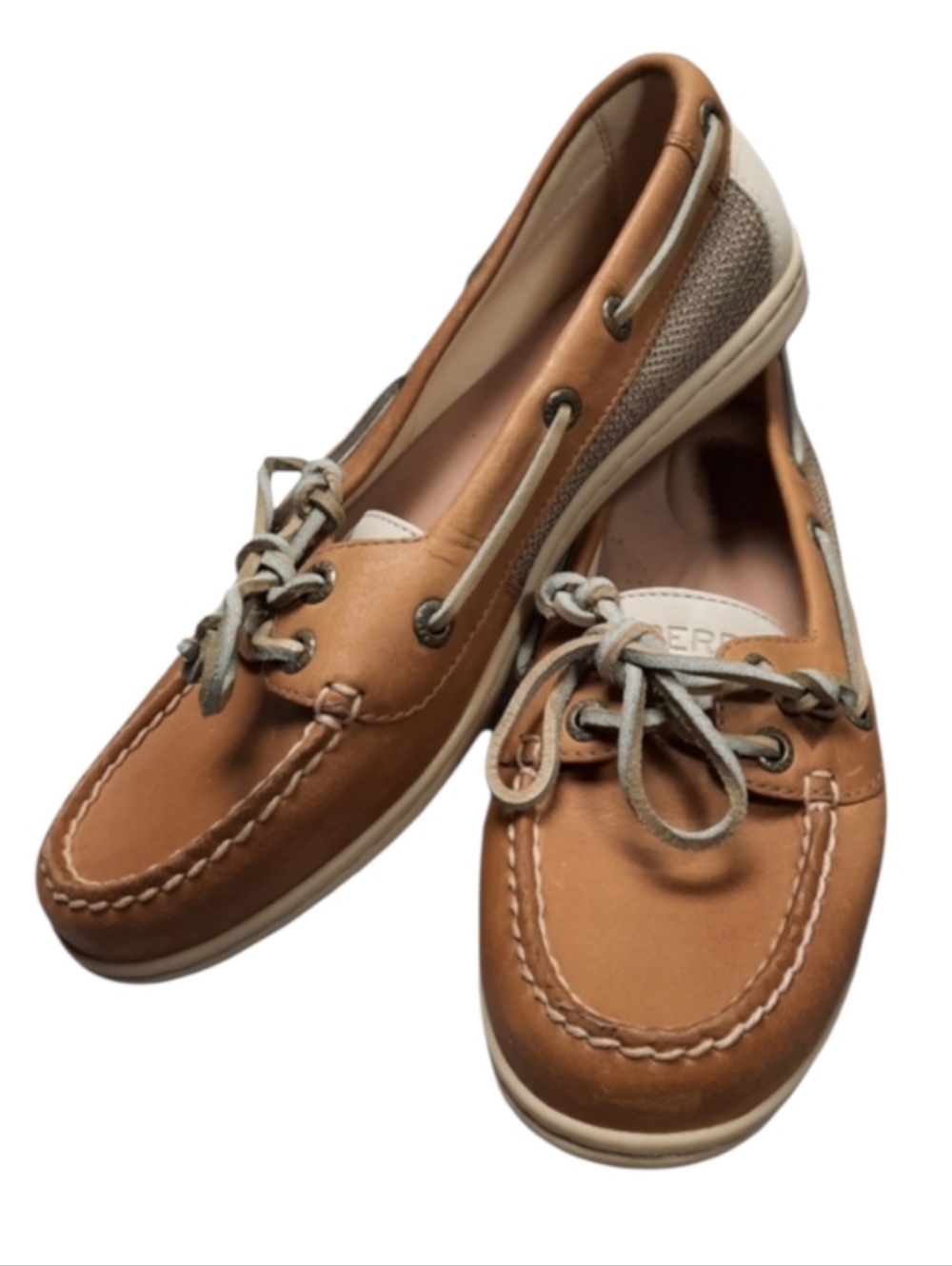Sperry Firefish Linen Oat Boat Shoe SZ 7.5M